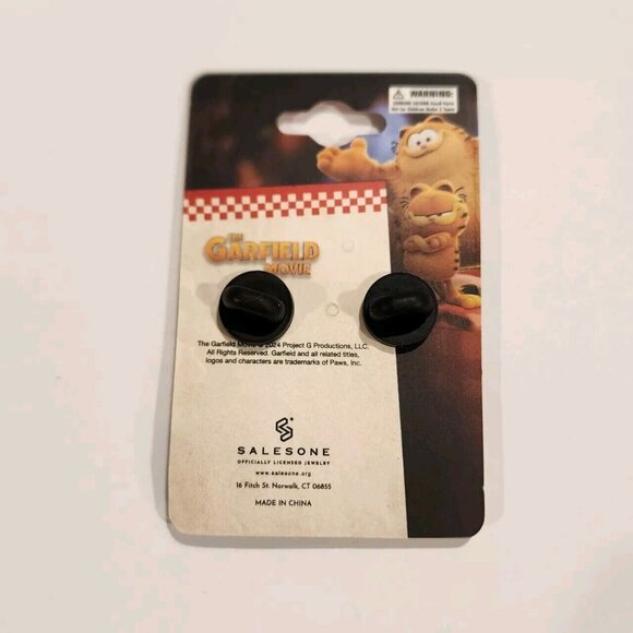 the Garfield Movie 2024 Garfield Oddie Food Bowl Enamel Pin NEW - Picture 7 of 9